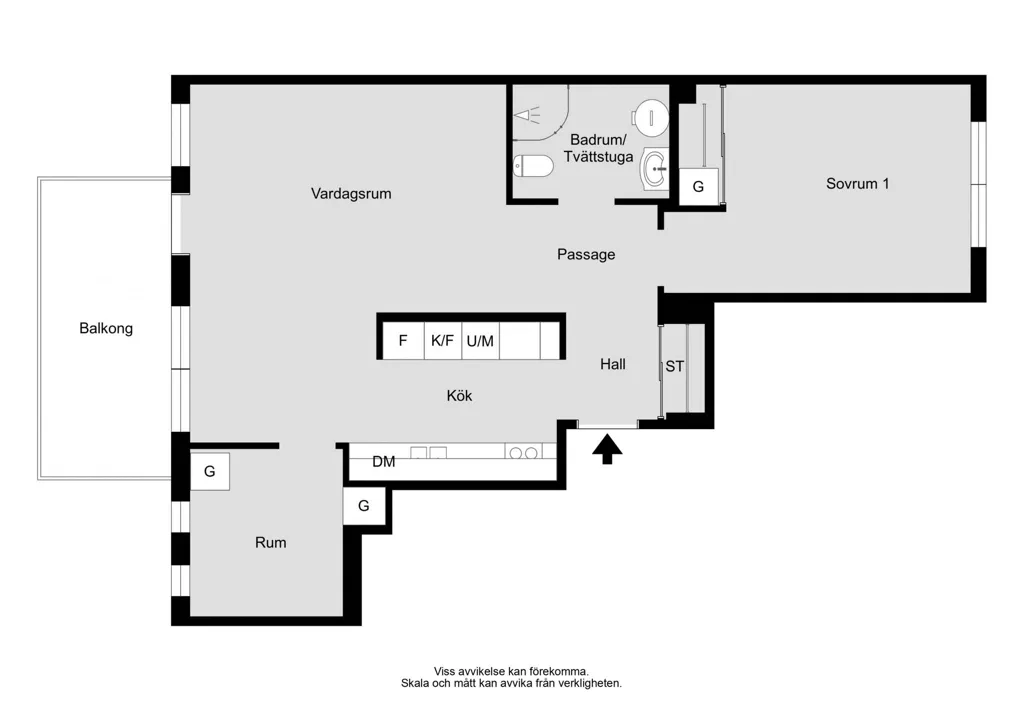 Plaan - Modern Apartment with Balcony in Uppsala