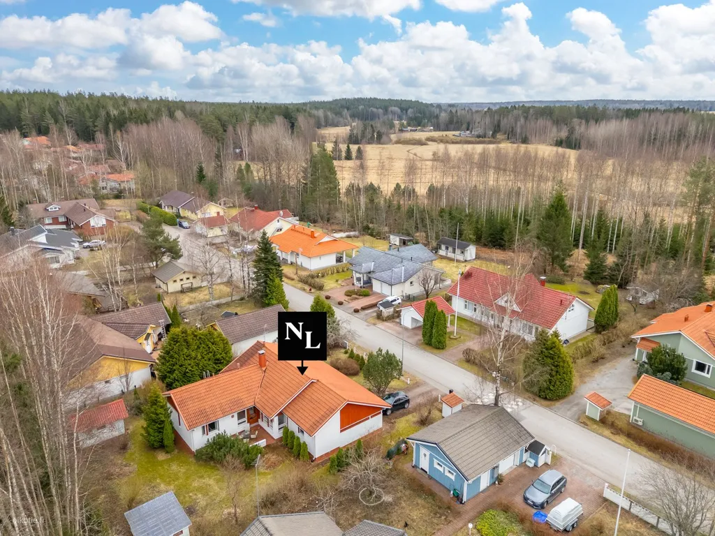 Vue aérienne - Detached House with Garden in Veikkola, Kirkkonummi