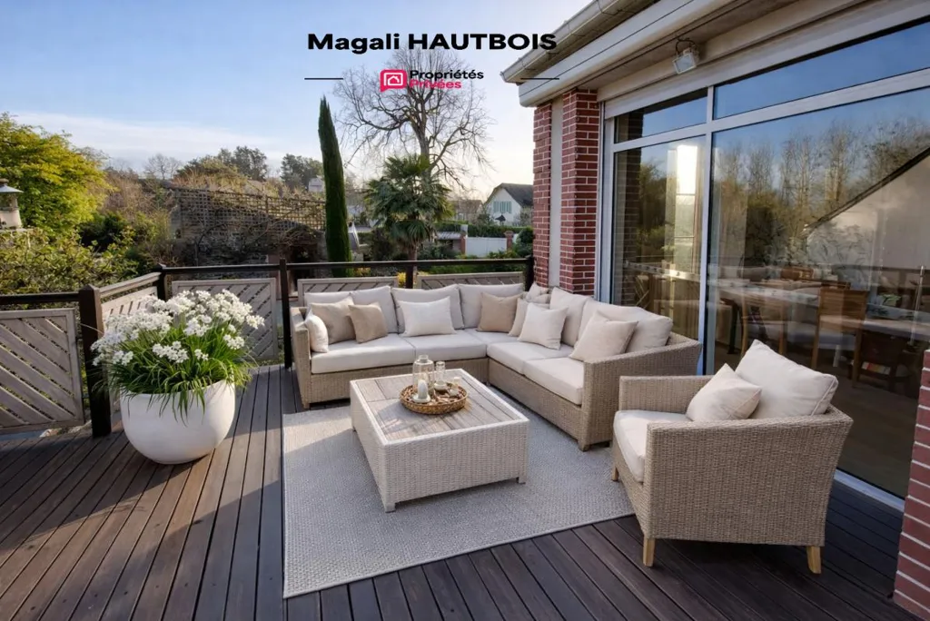 Terrasse - Villa avec Piscine Chauffée à Saint-Jean-le-Thomas