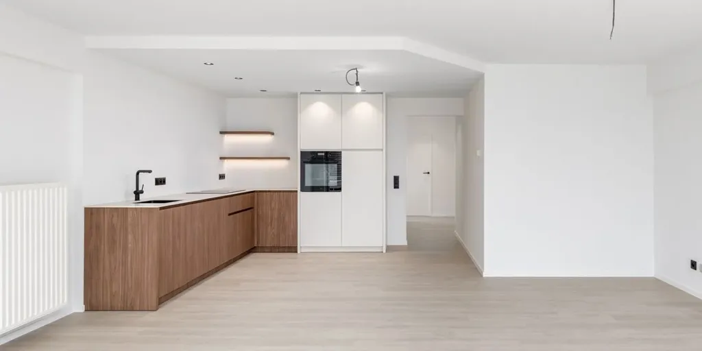 Cuisine - Appartement Rénové avec Vue Mer à Ostende