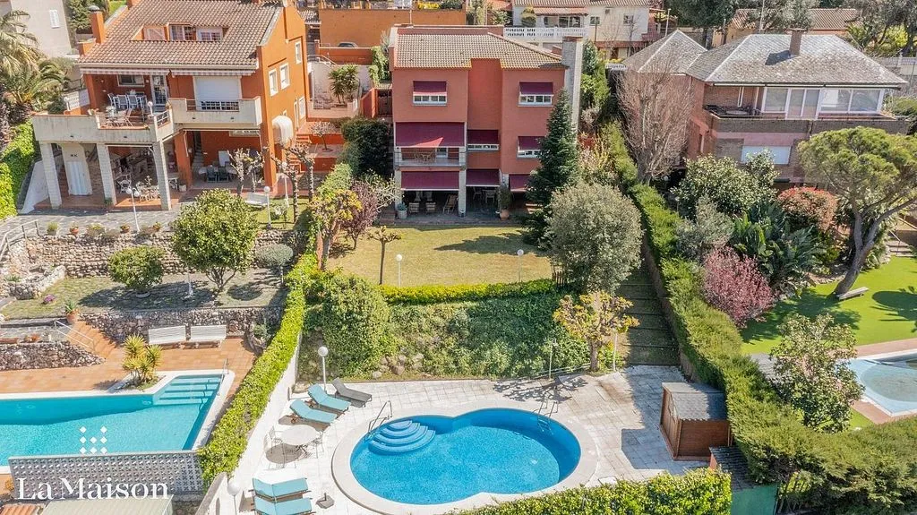 Aerial - Luxury House with Pool in Arenys de Munt