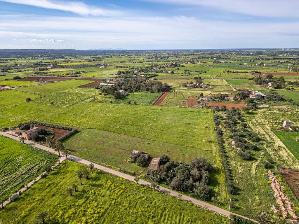 Aerial - Rustic Plot with Traditional Buildings in Campos
