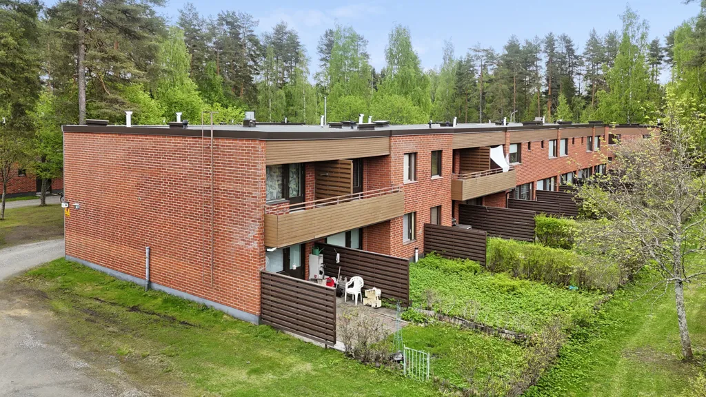 Vue aérienne - Modernised Terraced House with Sauna in Joensuu