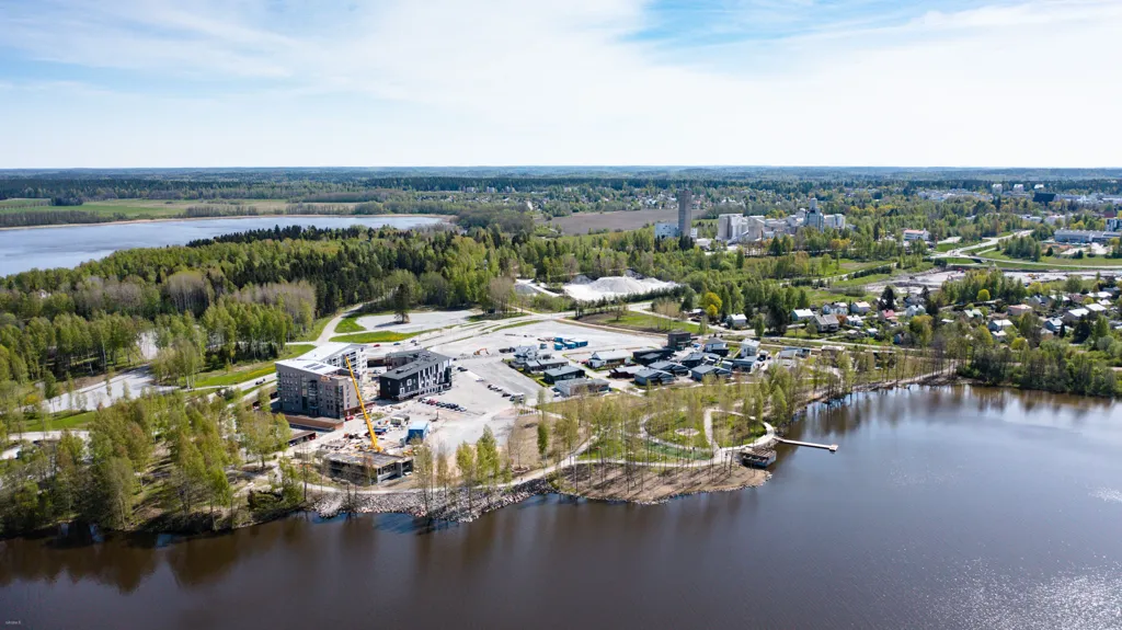 Vue aérienne - Modern Flat with Private Garden in Lohja