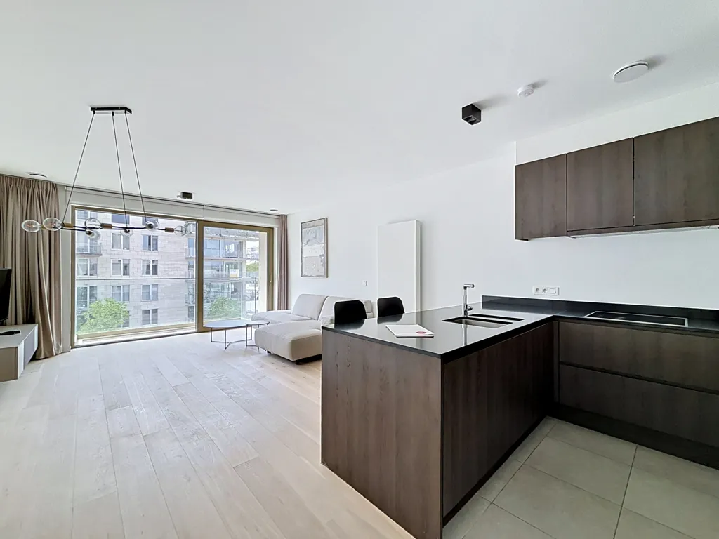 Cuisine - Appartement 2 Chambres avec Vue Canal à Bruxelles