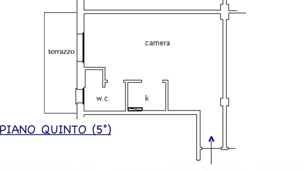 Planimetria - Studio with Sea View in Cesenatico