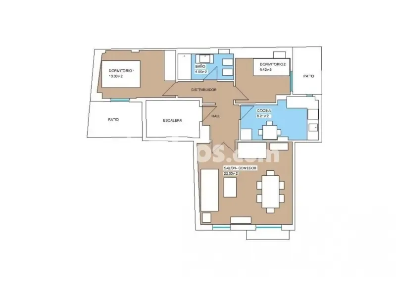Planimetria - Apartment with Balcón in Valencia Centre