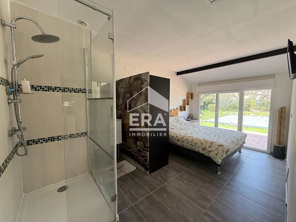 Camere da letto - Pebble-Floor House with Pool in Seillons-Source-d'Argens