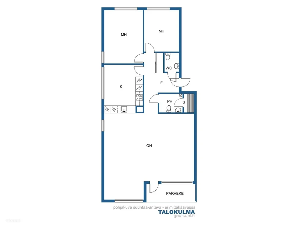 Planimetria - Triplex Apartment with Views in Turku Centre