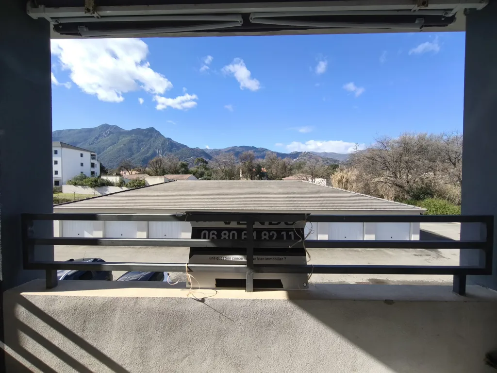 Balcone - T2 Apartment with Mountain View in Moriani Centre