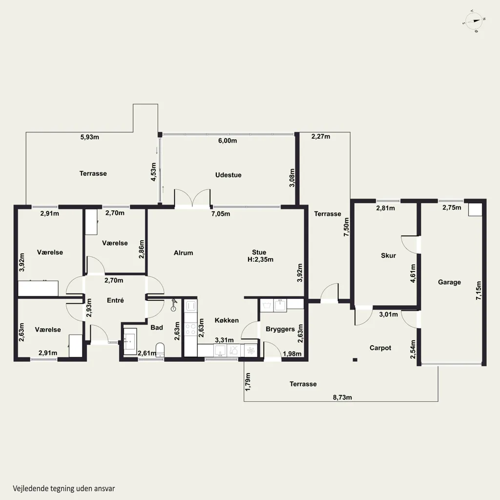 Plaan - 1-Storey Villa with Garden in Humble