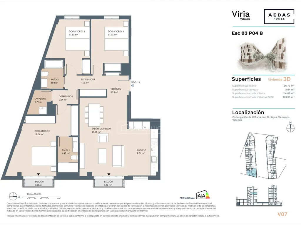 Plaan - Contemporary Flat with Balconies in Valencia