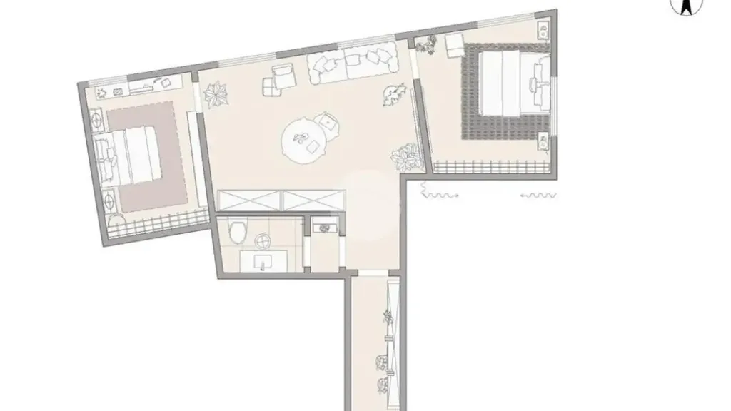 Planimetria - Modernised Triplex with Balcony in Milan