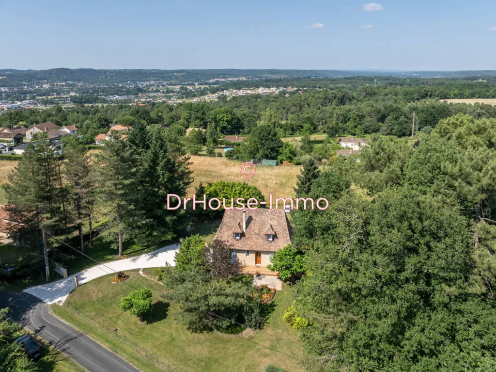 Vue aérienne - Maison Périgourdine avec Jardin à Boulazac