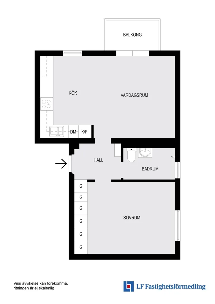 Plaan - Modern Two-Bedroom Flat with Balcony in Stockholm