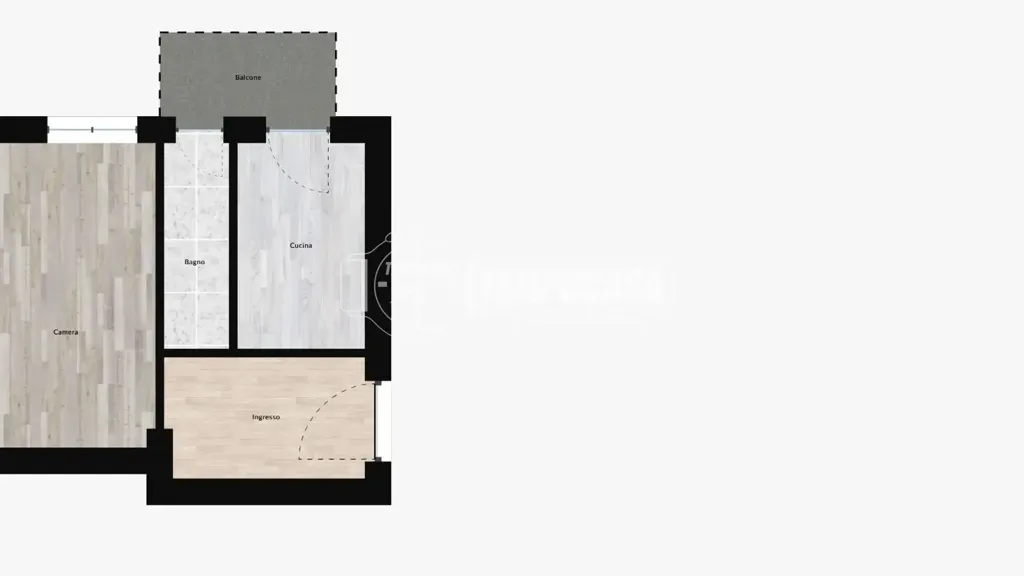 Plaan - Bilocale with Balcony in Milan