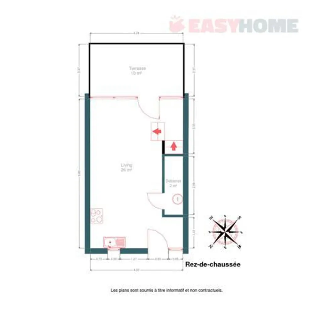 Planimetria - Duplex with South-East Terrace in Malmedy