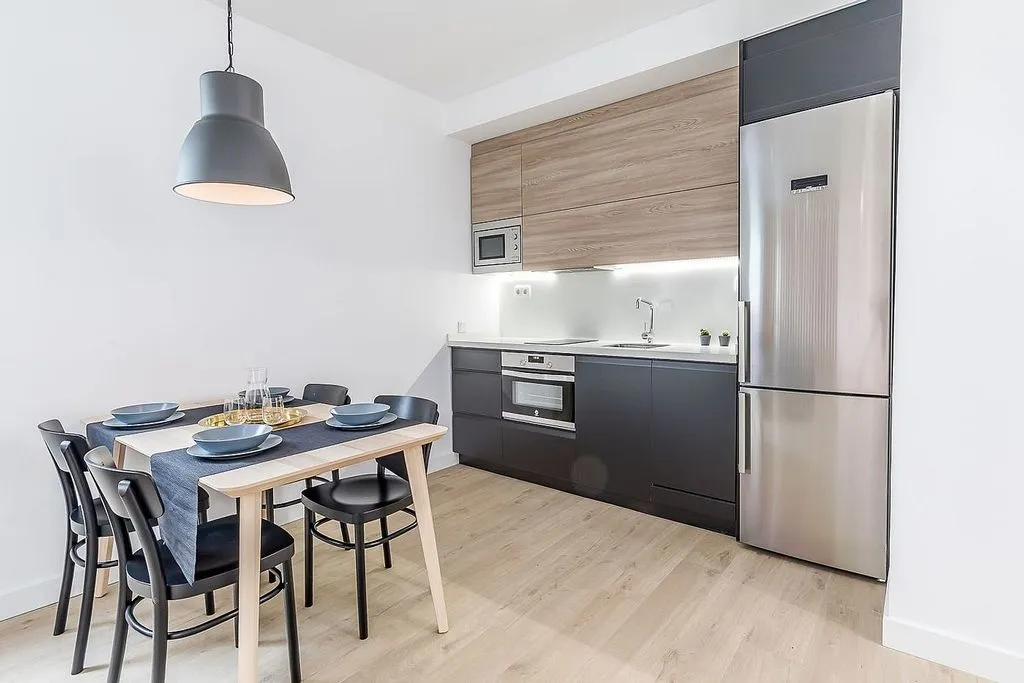 Kitchen - Modern Studio with Air Conditioning in Salamanca
