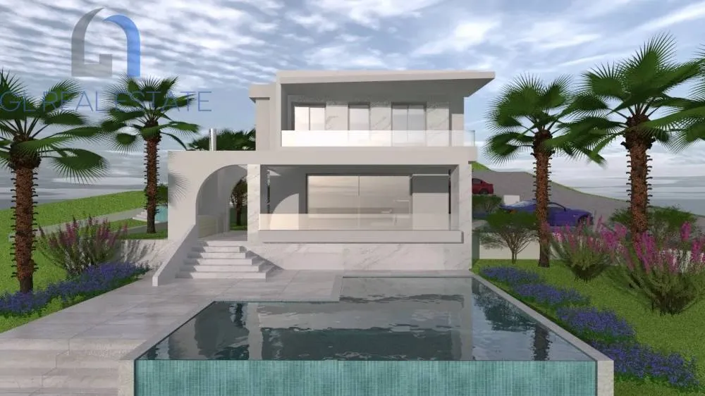 Corner Villa with Sea View in Peukochori