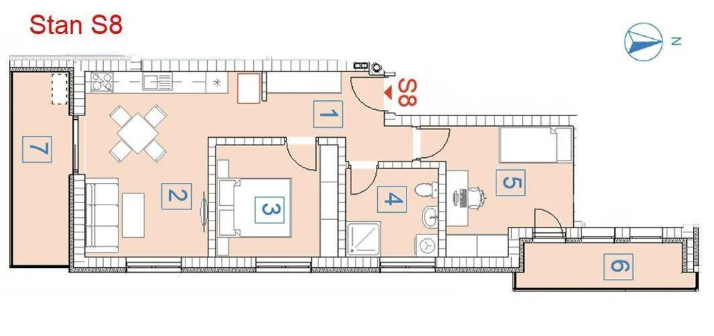 Plaan - New Apartments with Balcony in Đurđevac