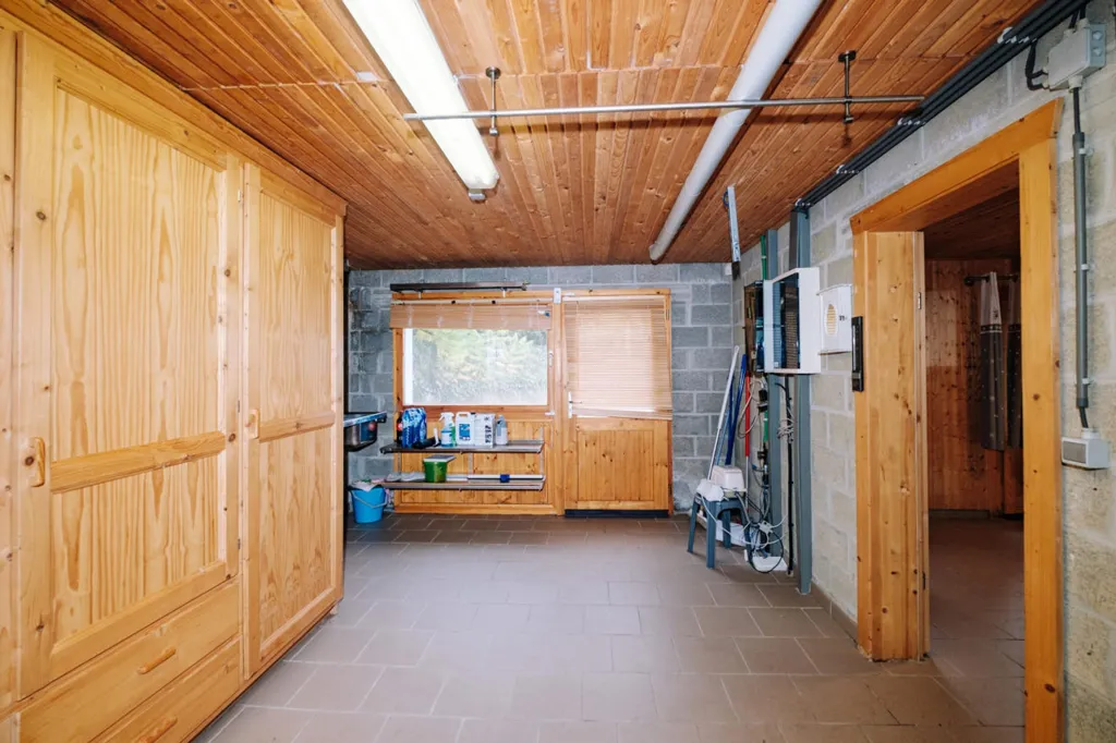 Pesuköök - Chalet with Jacuzzi in Saint-Vith
