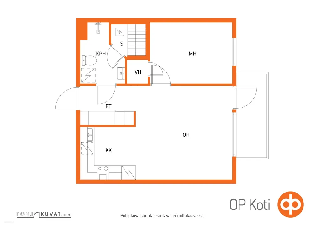 Plaan - Flat with Glazed Balcony in Tampella