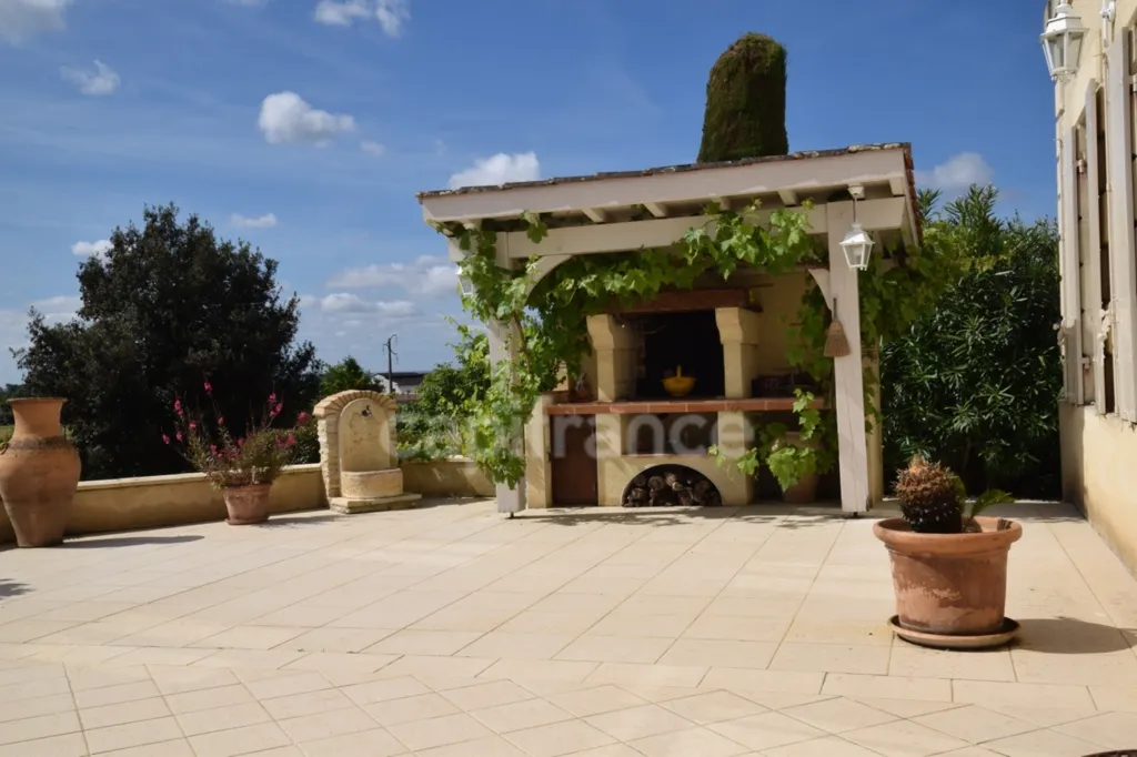 Terrass - Charming 1890 House with Pool in Beaupuy