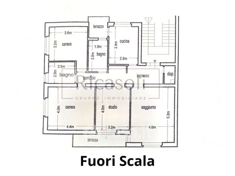 Plan - Apartment with Terrace in Sant'Anna, Lucca