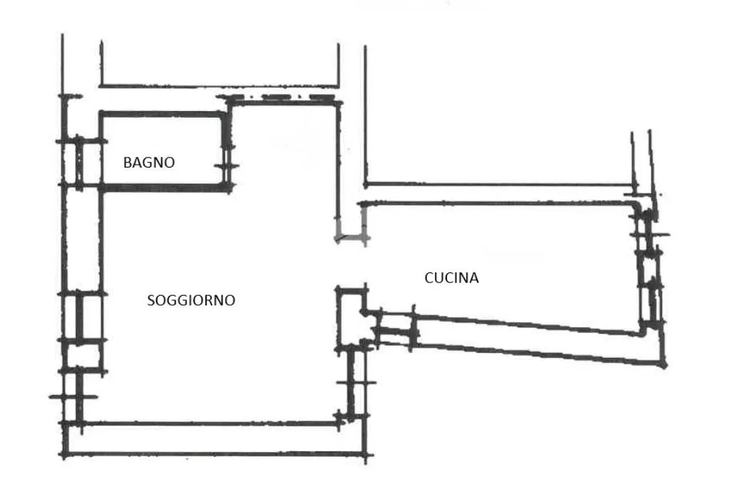 Floor Plan - Semi-detached House with Garden in Bagnolo Piemonte