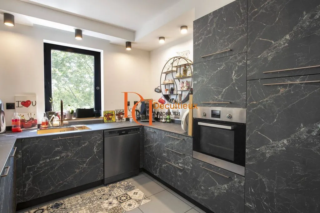 Köök - Luxury Duplex with River View in Lyon