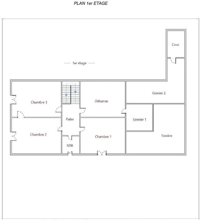 Planimetria - City House with Courtyard in Eyragues
