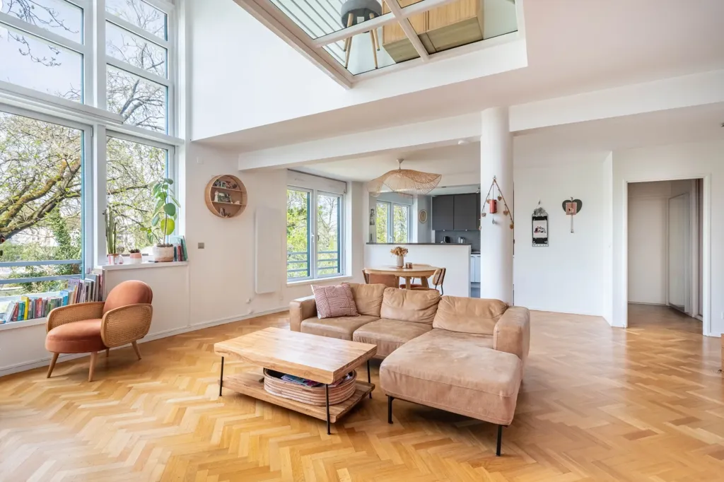 Séjour - Duplex avec Vue sur la Seine à Levallois-Perret