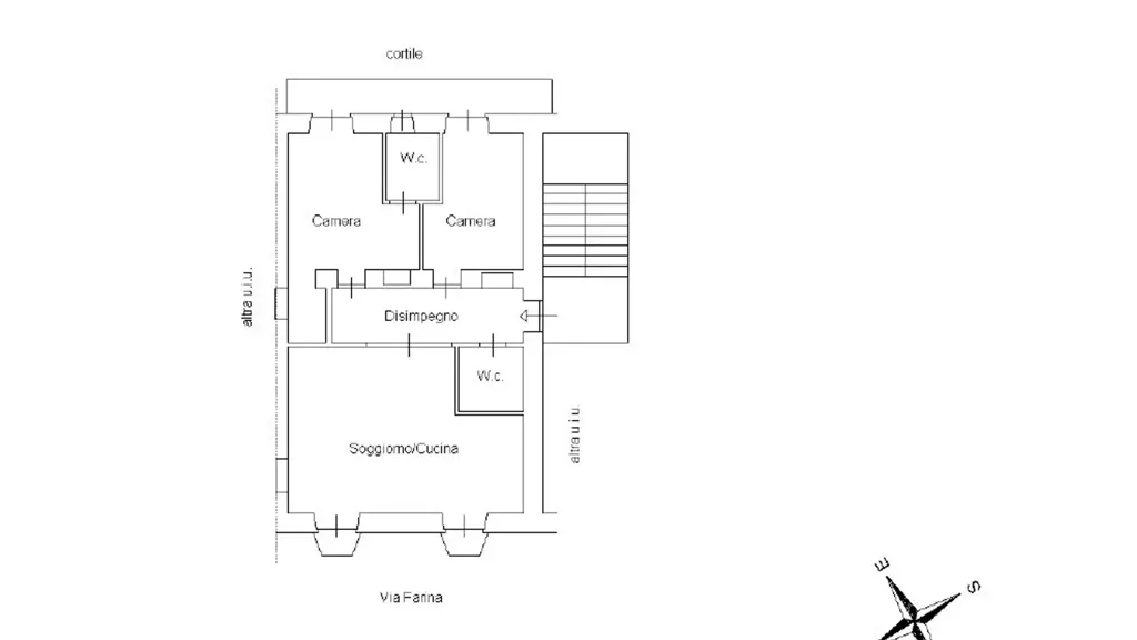 Planimetria - Rustic-Style Apartment with Balcony in Turin