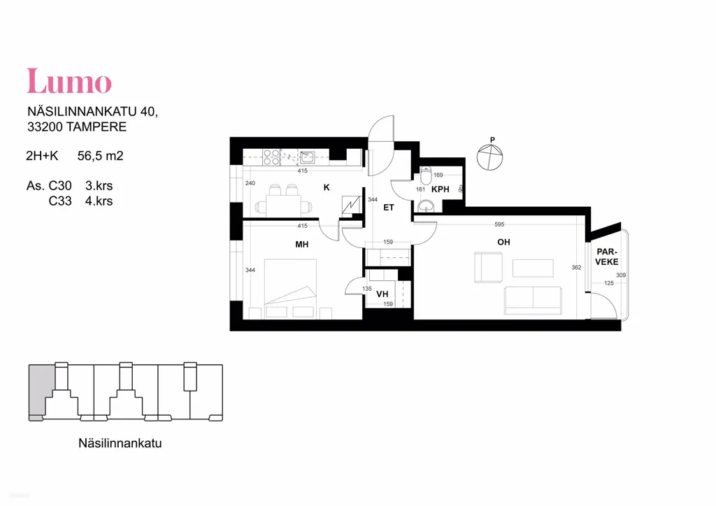 Plaan - Modernised Flat with Balcony in Tampere Centre