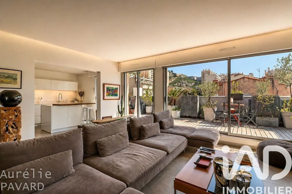 Séjour - Appartement d'Exception avec Terrasse Vue Mer à Marseille
