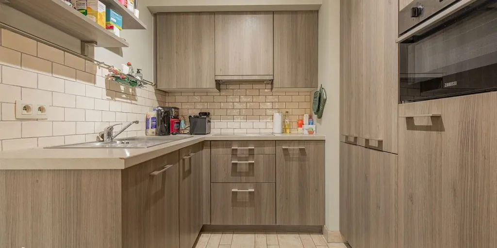 Kitchen - Modern Apartment with Terrace in Lebbeke