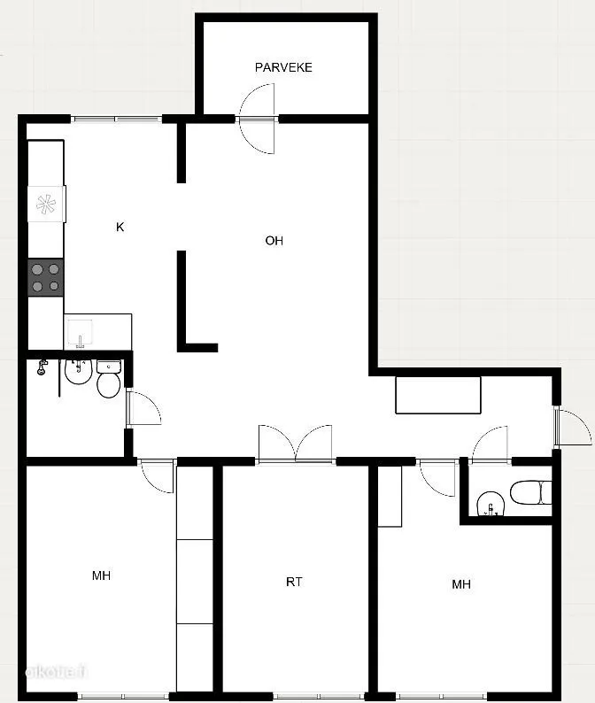 Plaan - Bright Apartment with Balcony in Espoonlahti