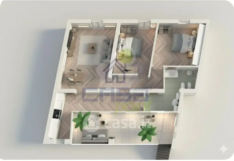 Planimetria - Fully Rented Flat with Terrace in Crema