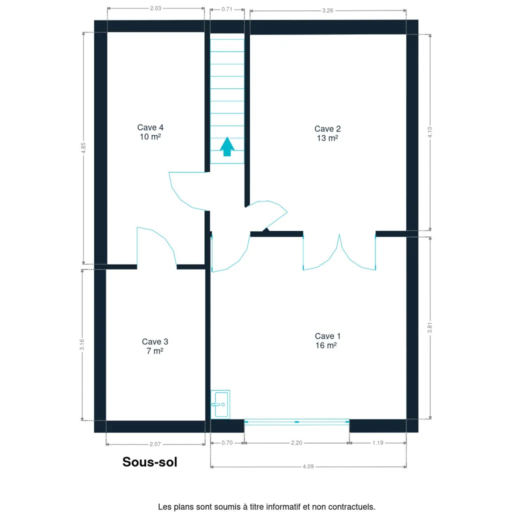 Floor Plan - Divisible House with Terrace in Watermael