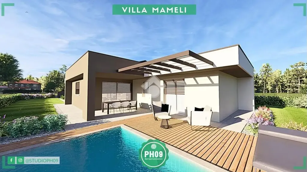 Modern Villa with Garden in Marmirolo