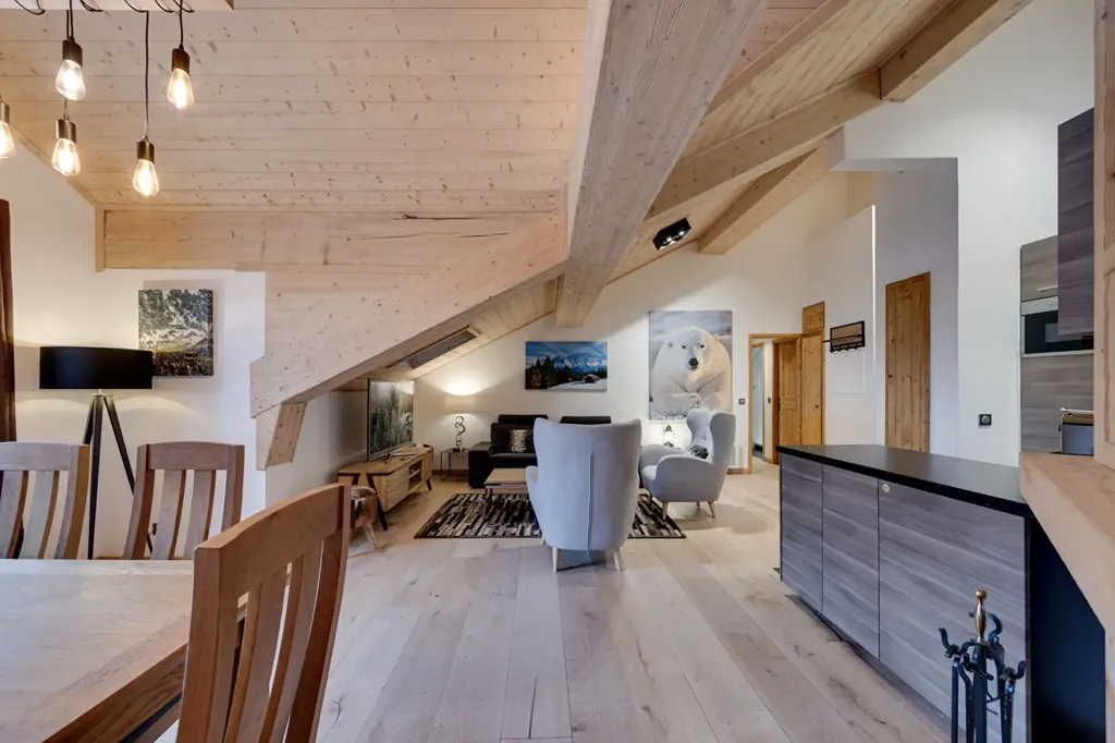 Söögituba - Luxury 2-Bed Flat with Balcony in Les Arcs