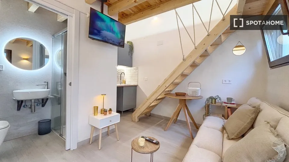 Séjour - Studio with Balcony in Valencia