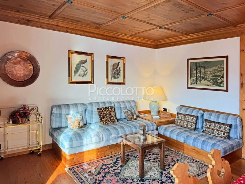Séjour - Trilocale with Panoramic Terrace in Cortina d'Ampezzo