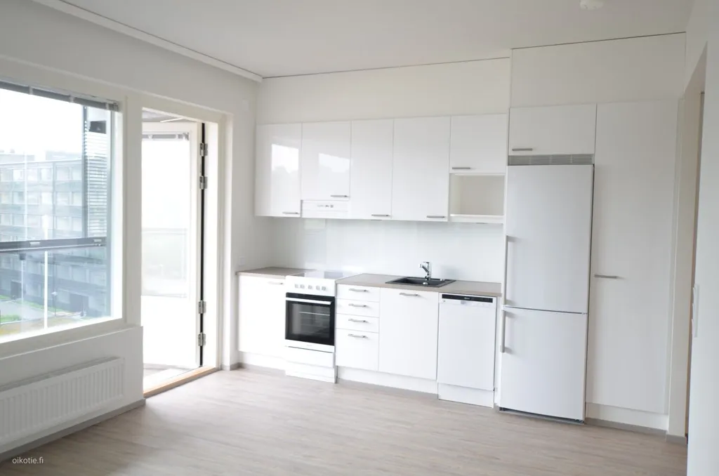 Kitchen - Modern Apartment with Balcony in Nummi, Turku