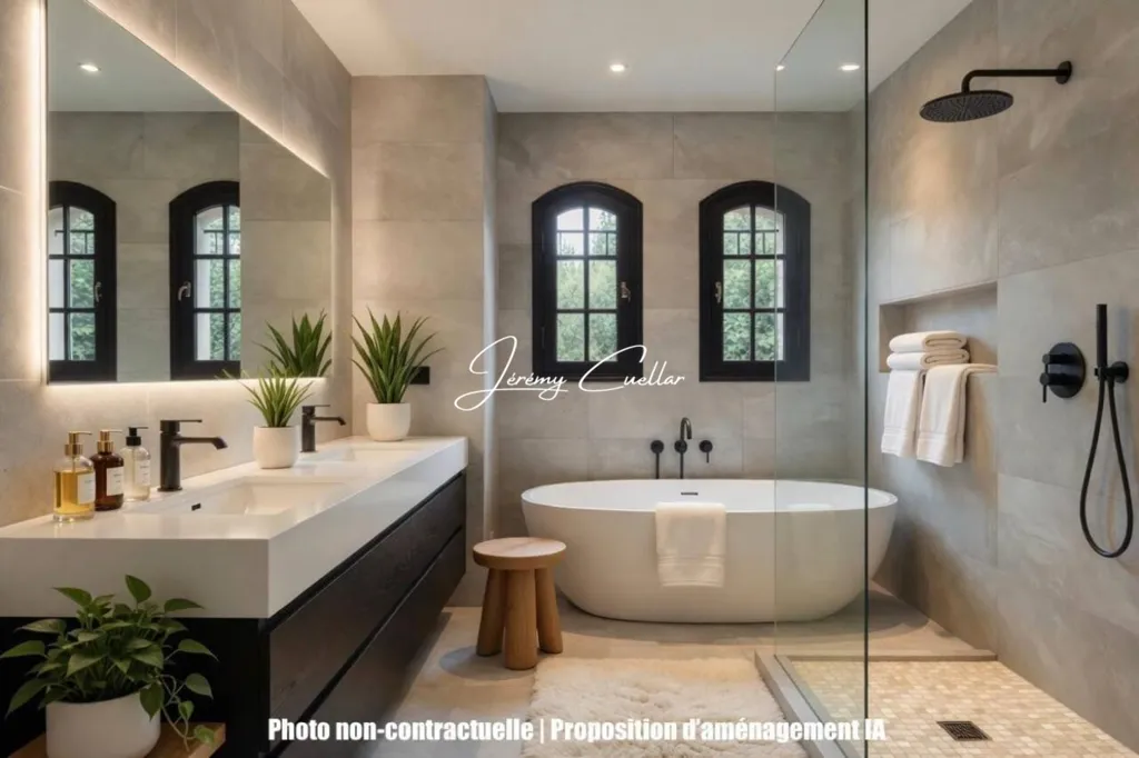 Salles de bain - Duplex avec Terrasse Panoramique à Saint-Laurent-du-Var