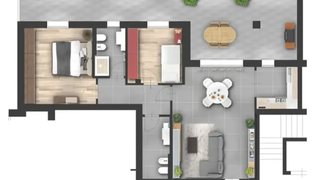 Plan - Newly Built Apartment with Panoramic View in Cesena
