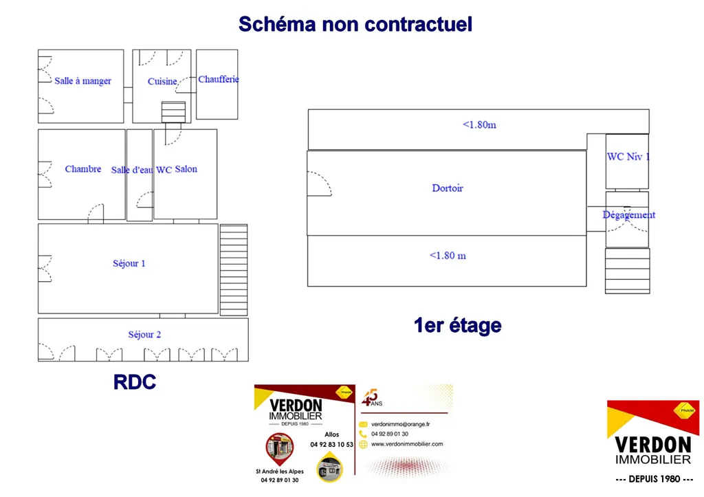 Plan - Chalet en Pierre avec Vue Montagne à Allos