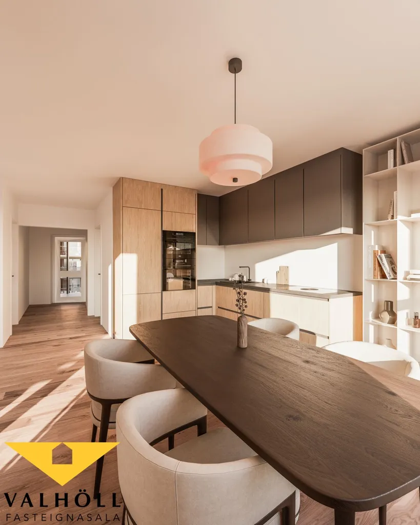 Sala da pranzo - Modern Apartment with Balcony in Reykjanesbær
