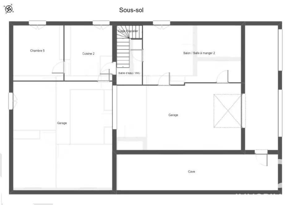 Plaan - Architectural House with Pool in Aussac