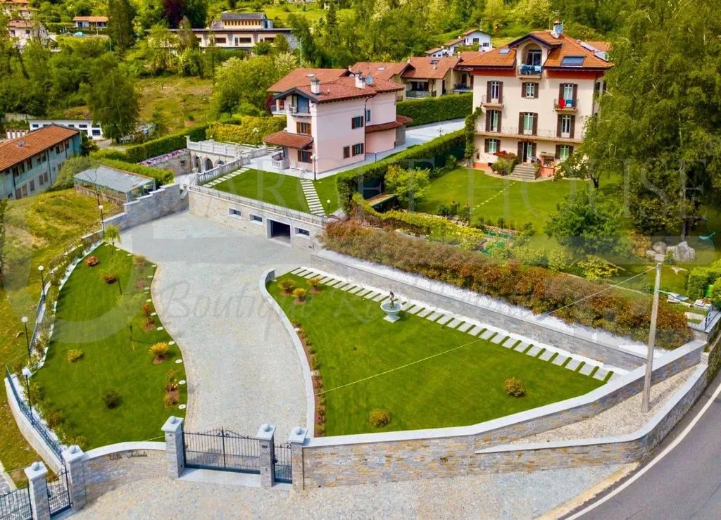 Vue aérienne - Lakefront Villa with Private Garden in Verbania